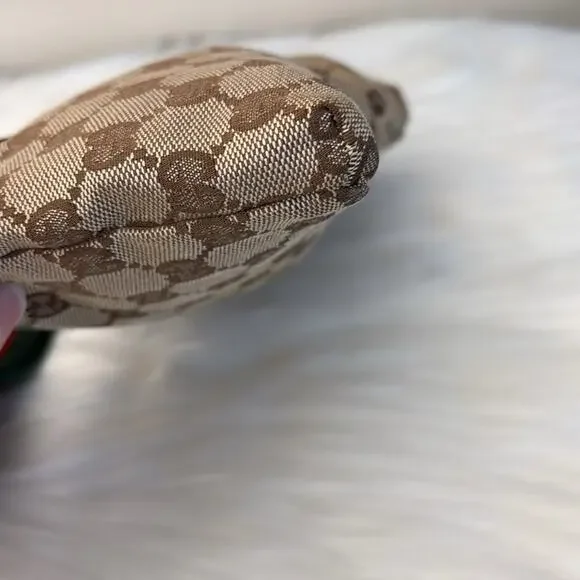 Gucci GG Pattern Waist Pouch Sherry Line web GG Brown Canvas Bag - Picture 5 of 9